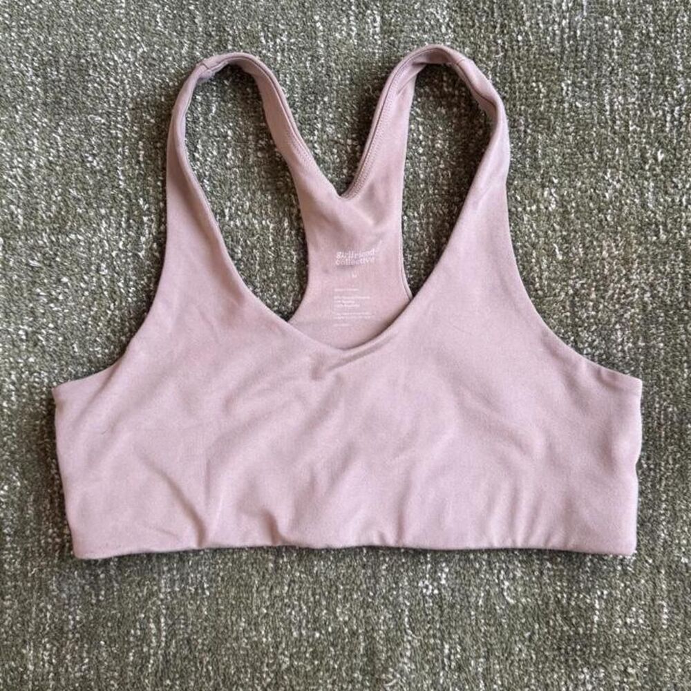 Girlfriend-collective Women's Pink and Tan Bra